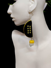 Exquisite Blue Semi Circle Earrings
